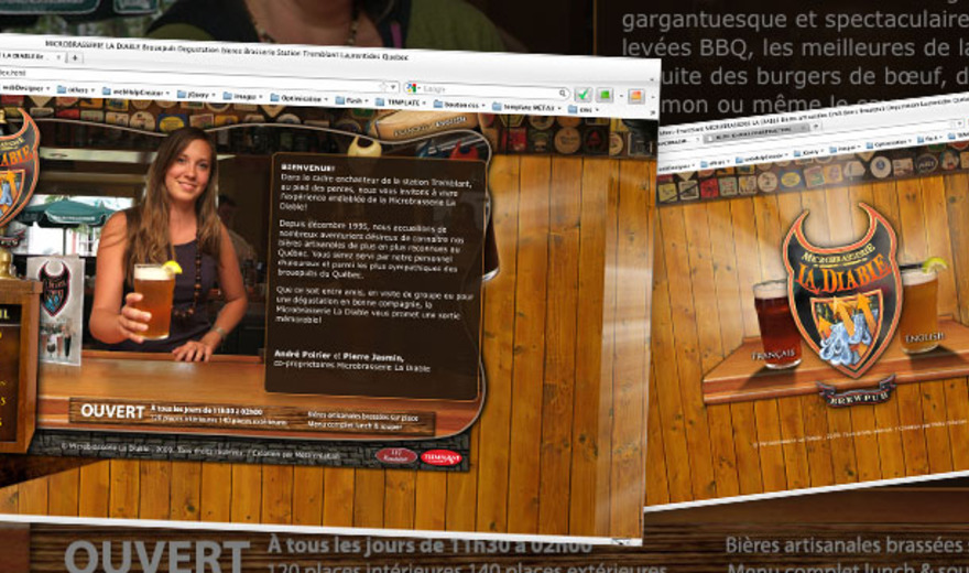 Création de site web - Microbrasserie La Diable