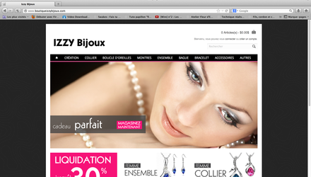 Conception du site Boutique Izzy Bijoux Conception du site Boutique Izzy Bijoux