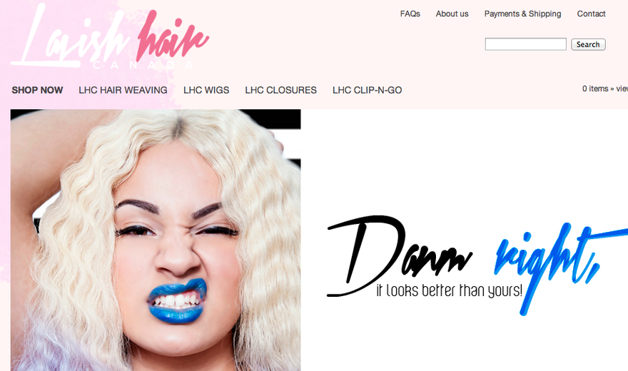 Création d'un site Internet - Lavish Hair Canada