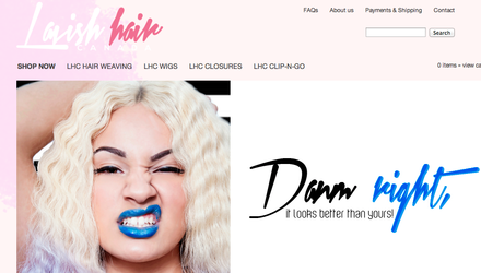 Création d'un site Internet - Lavish Hair Canada