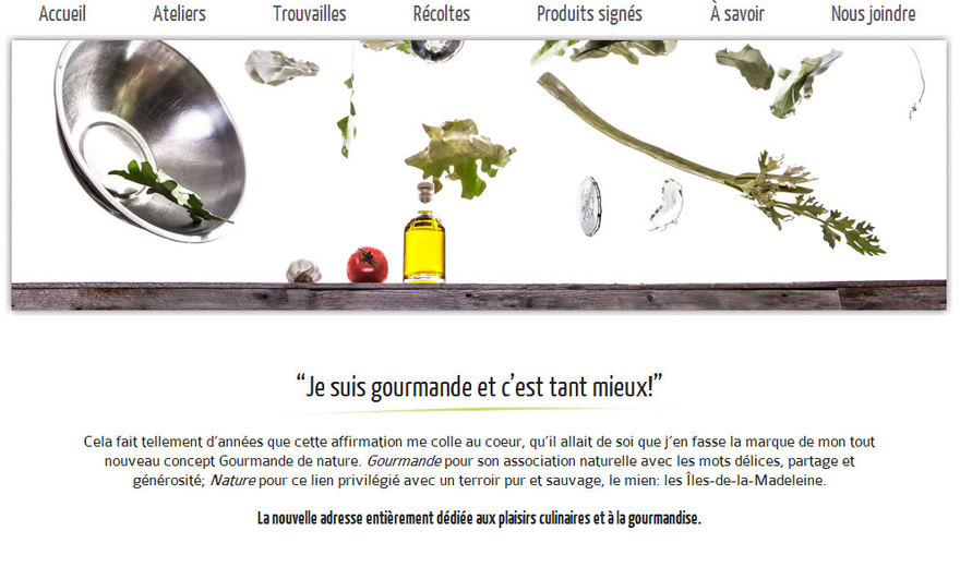 Site web - Gourmande de nature