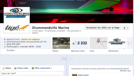 Gestion de communautés pour Drummondville Marine