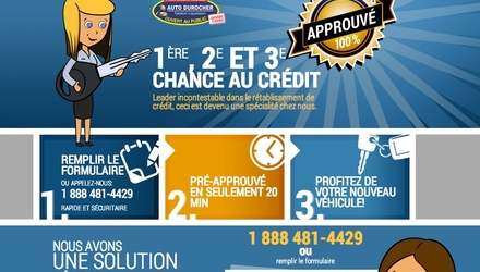 Landing Page -  concessionnaire automobile Auto Durocher