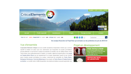 Critical Elements Corporation - Lithium Critical Elements Corporation - Lithium