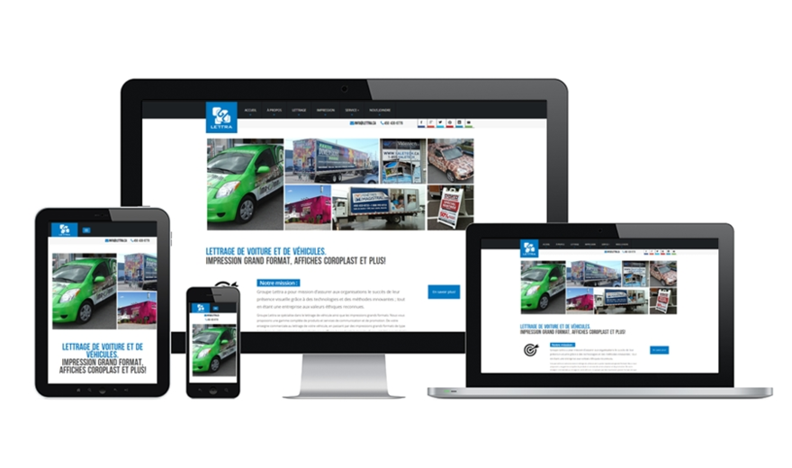 Conception Site Web à Boisbriand - Groupe Lettra