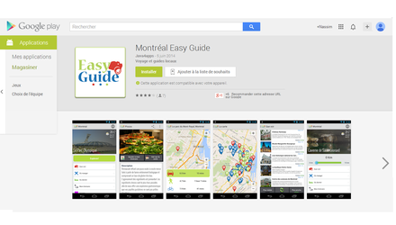Application mobile Tourisme à Montréal