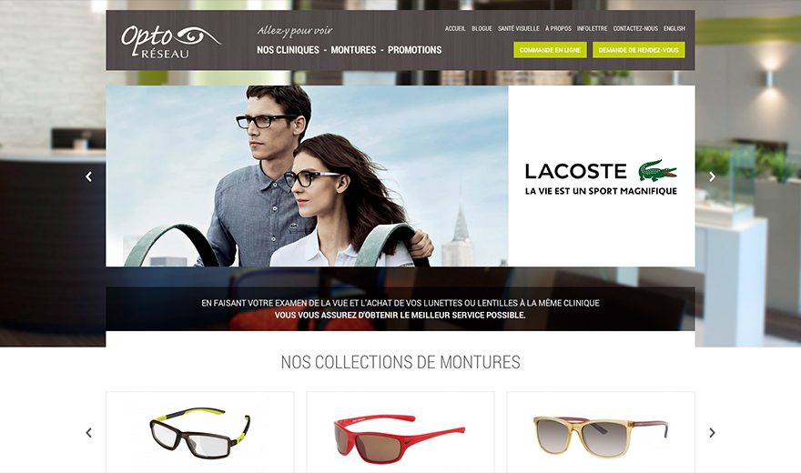 Refonte du site Web d'Opto-réseau