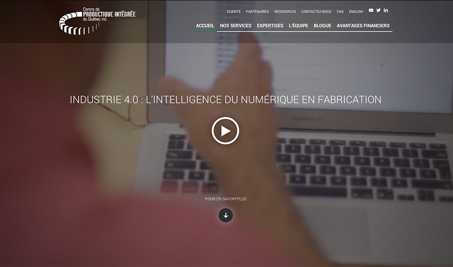 Refonte du site Web du Centre de productique intégrée du Québec