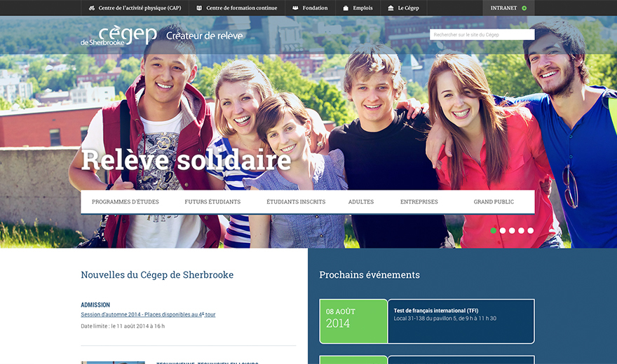 Refonte du site Web du Cégep de Sherbrooke