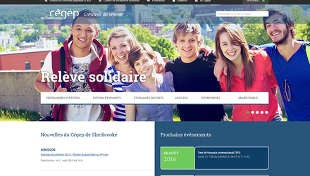Refonte du site Web du Cégep de Sherbrooke Refonte du site Web du Cégep de Sherbrooke