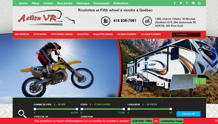 Site web de concessionnaire de roulotte à Québec Site web de concessionnaire de roulotte à Québec