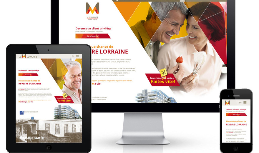 Site 100% responsive pour les condos  Le M Lorraine