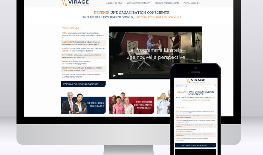 Site 100% responsive pour le Groupe Virage