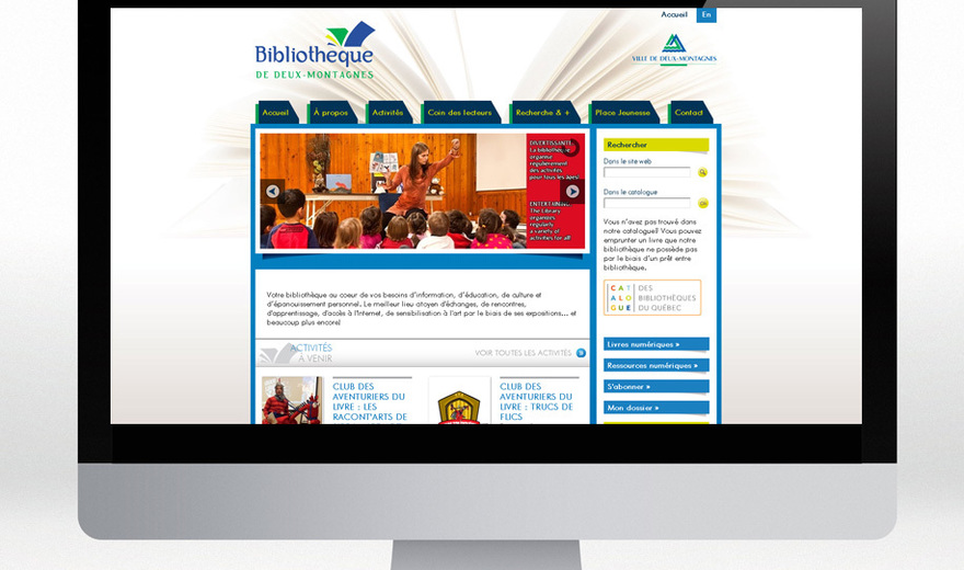 Nouvelle identitée pour la Bibliothèque de Deux-Montagnes