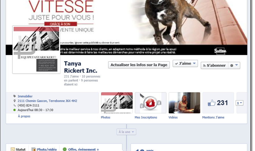 Facebook Page d'Entreprise
