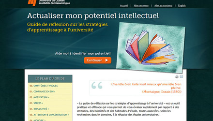 Site Web pour l'Université du Québec en Abitibi-Témiscamingue