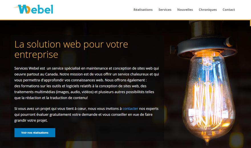 Notre site web : http://serviceswebel.ca/