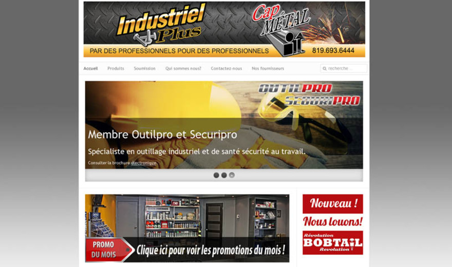 Conception de site web - Industriel plus inc. Conception de site web - Industriel plus inc.