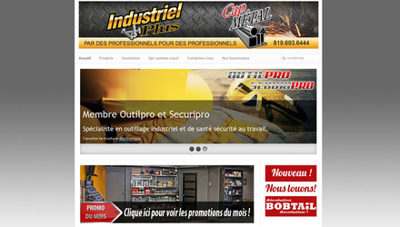 Conception de site web - Industriel plus inc. Conception de site web - Industriel plus inc.