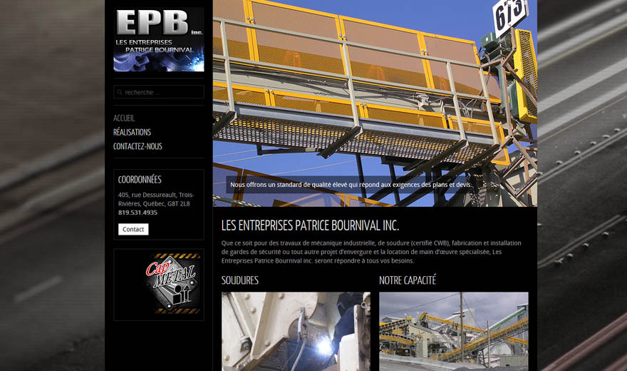 Conception de site web - Les Entreprises Patrice Bournival inc. Conception de site web - Les Entreprises Patrice Bournival inc.
