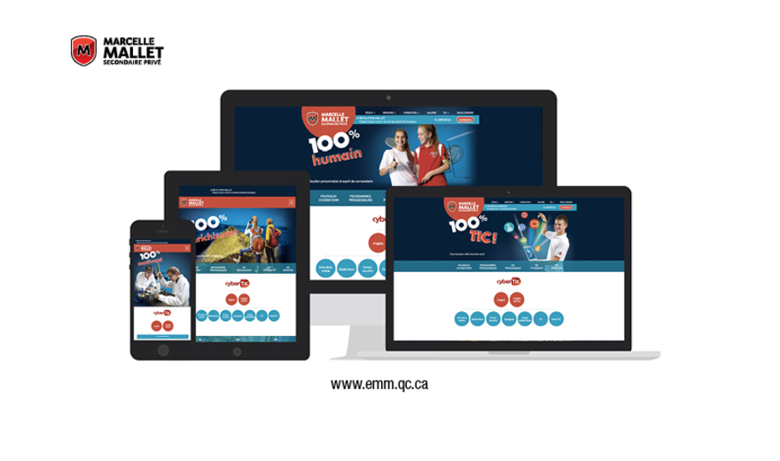 Évolution du site Web - École secondaire privé marcelle-mallet
