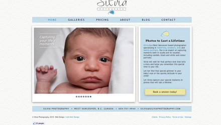 Site Web d'une photographe Site Web d'une photographe
