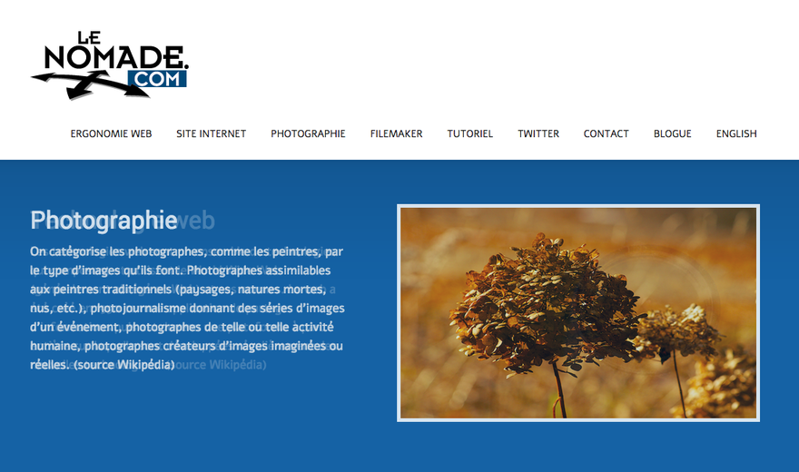 Site de Le Nomade.com (version 2104) Site de Le Nomade.com (version 2104)
