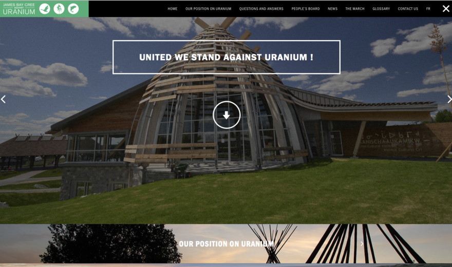Site Web pour Stand Against Uranium Site Web pour Stand Against Uranium