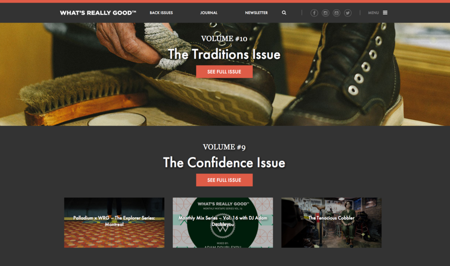 Site web du magazine What's Really Good Site web du magazine What's Really Good