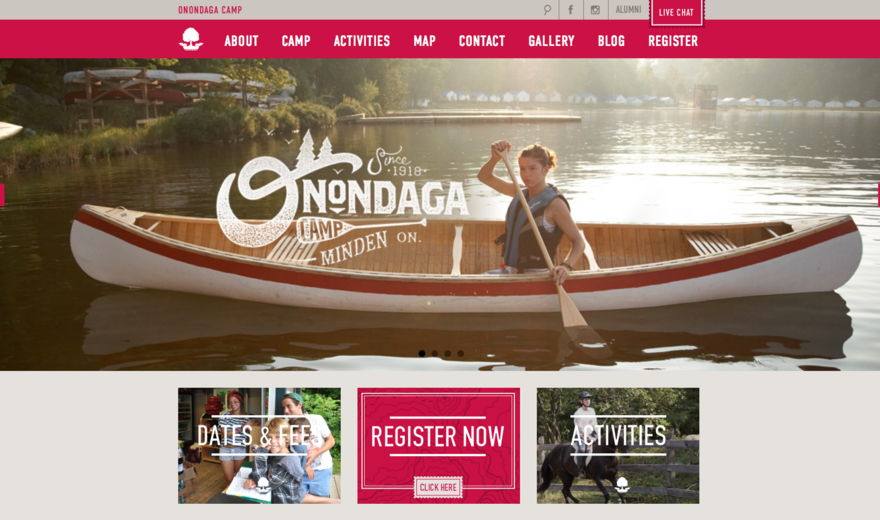 Site web pour le camp Onondaga Site web pour le camp Onondaga