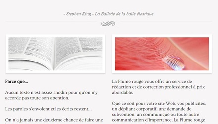 Site web La Plume rouge Site web La Plume rouge
