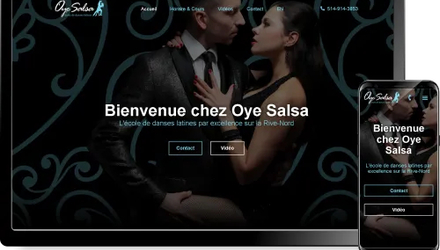 Exemple de site internet (Oye Salsa - École de danse latine)