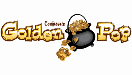 Création du logo Golden Pop - Entreprise de maïs éclaté