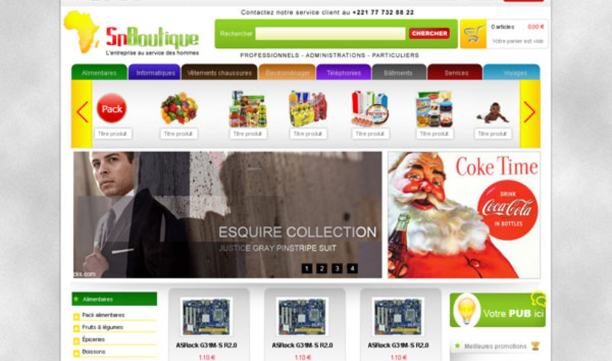 Création site web sous Magento