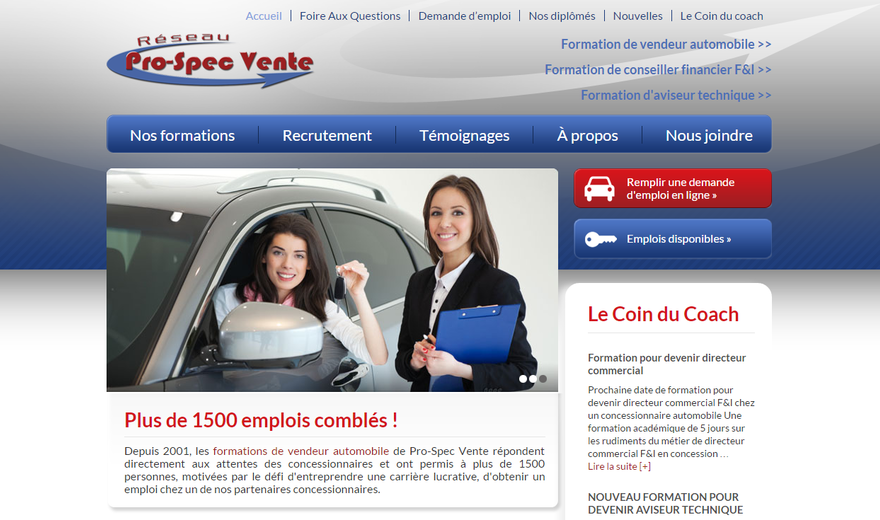 Étude de cas centre de formation en vente automobile