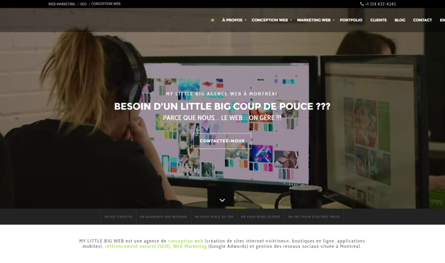 Création du Site de My Little Big Web  | Agence Web à Montréal