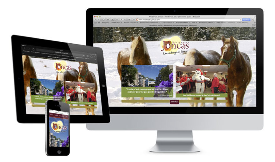 Site Web des Résidences Joncas
