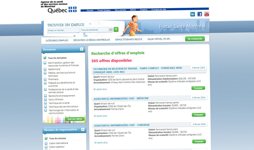 Emplois santé Montréal Emplois santé Montréal