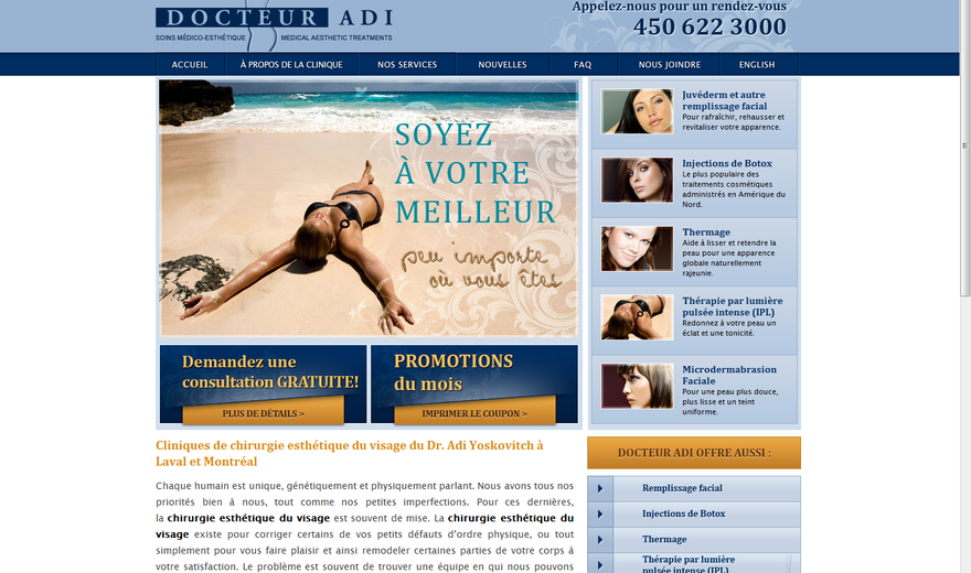 Clinique Docteur Adi - Site Web réalisé par Kezber