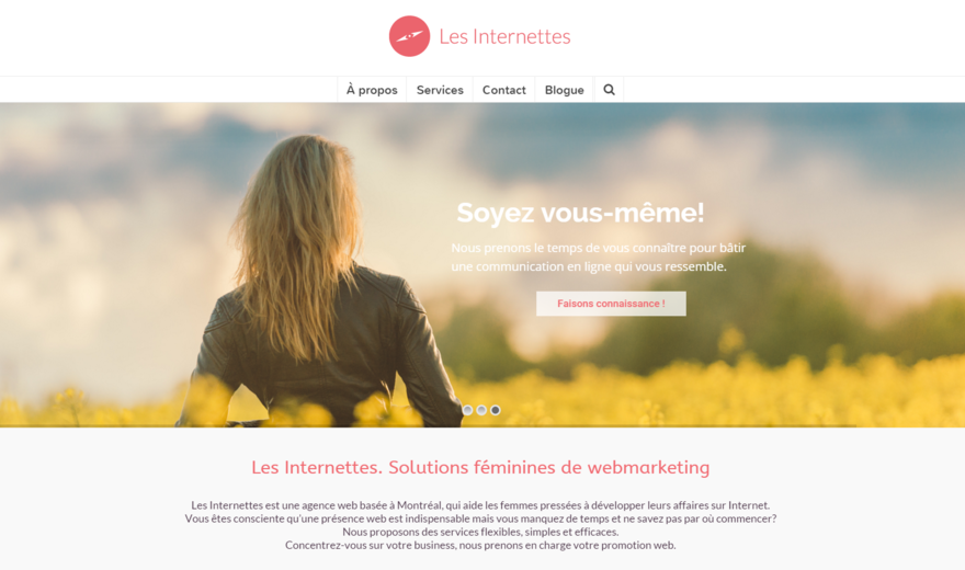 Notre site web, notre style, moderne, féminin et efficace Notre site web, notre style, moderne, féminin et efficace