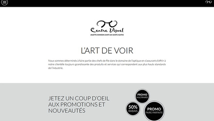 Conception du site Web du Centre Visuel