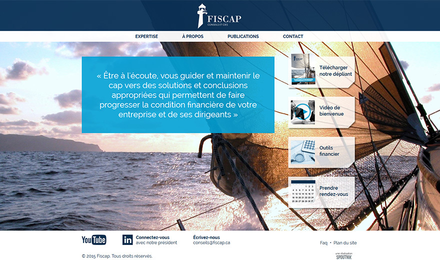 Conception du site Web de Fiscap Conception du site Web de Fiscap