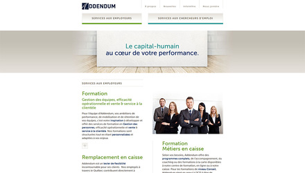 Conception du site Web d'Addendum