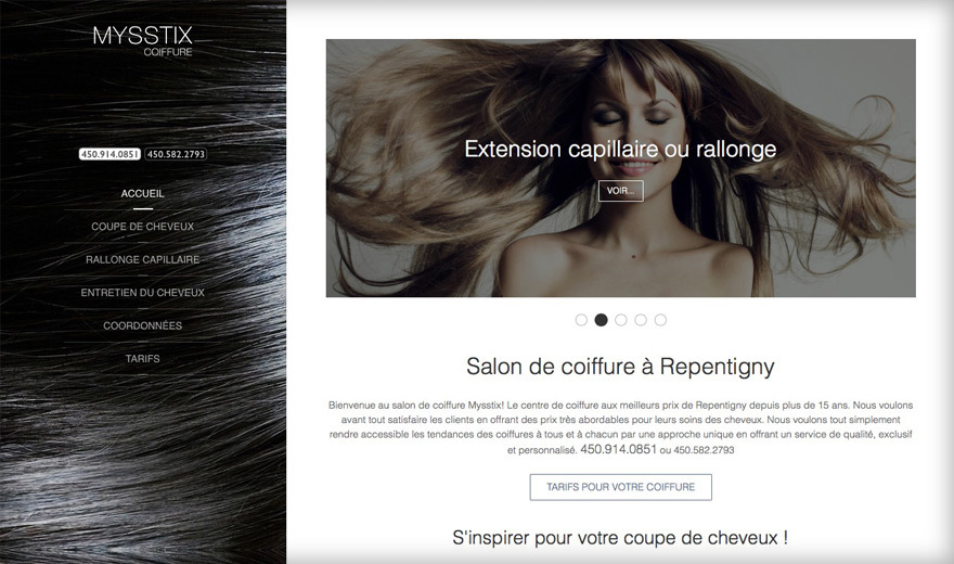 Site web Joomla et rang pour : salon de coiffure repentigny Site web Joomla et rang pour : salon de coiffure repentigny