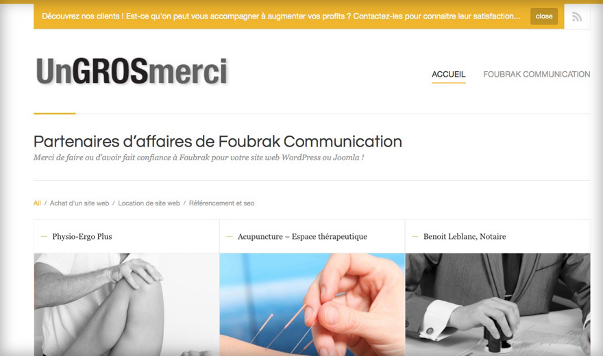 Création de site web par Foubrak Création de site web par Foubrak