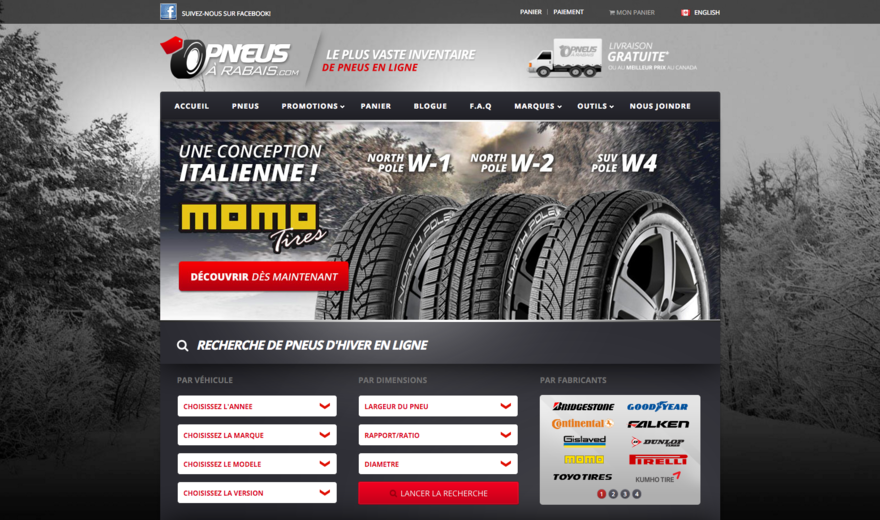 SIte web - Pneus à Rabais.com
