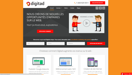 Site conçu pour le client : Digitad Site conçu pour le client : Digitad