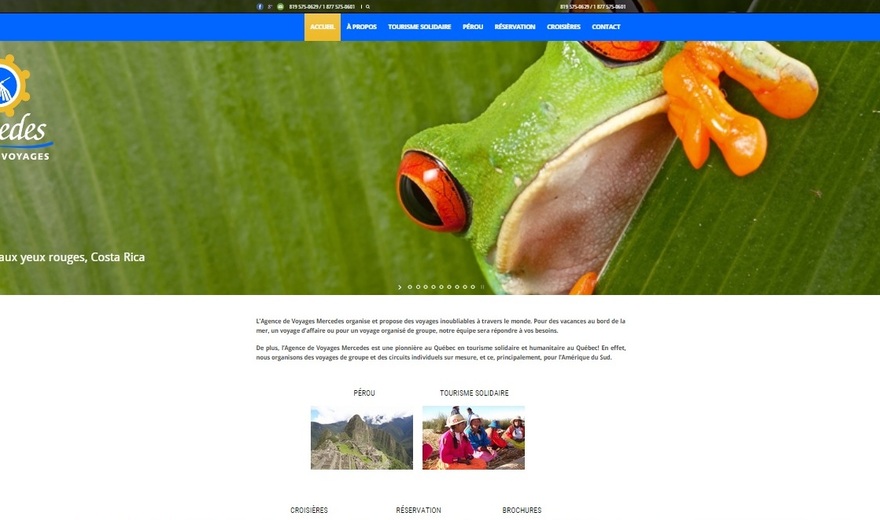 Site web de l'Agence de Voyages Mercedes