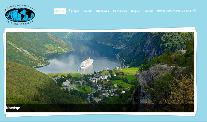 Site web de l'agence de voyages Le Club Stan-Buy