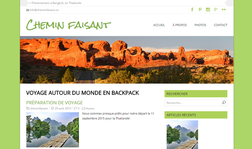Blogue de voyage Chemin faisant